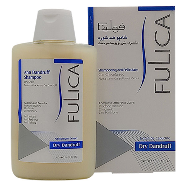 شامپو ضد شوره مخصوص پوست سر خشک فولیکا ANTI DANDRUFF SHAMPOO DRY SCALP FULICA