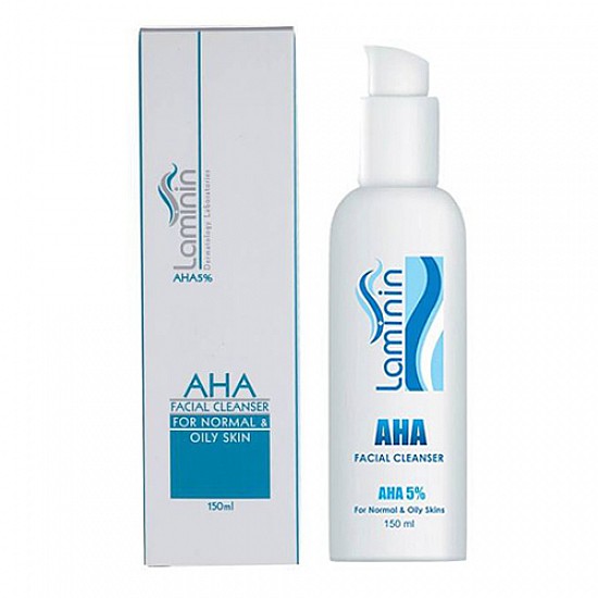 پاک کننده صورت حاوی AHA لامنین AHA FACIAL CLEANSER FOR NORMAL AND OILY SKIN LAMININ