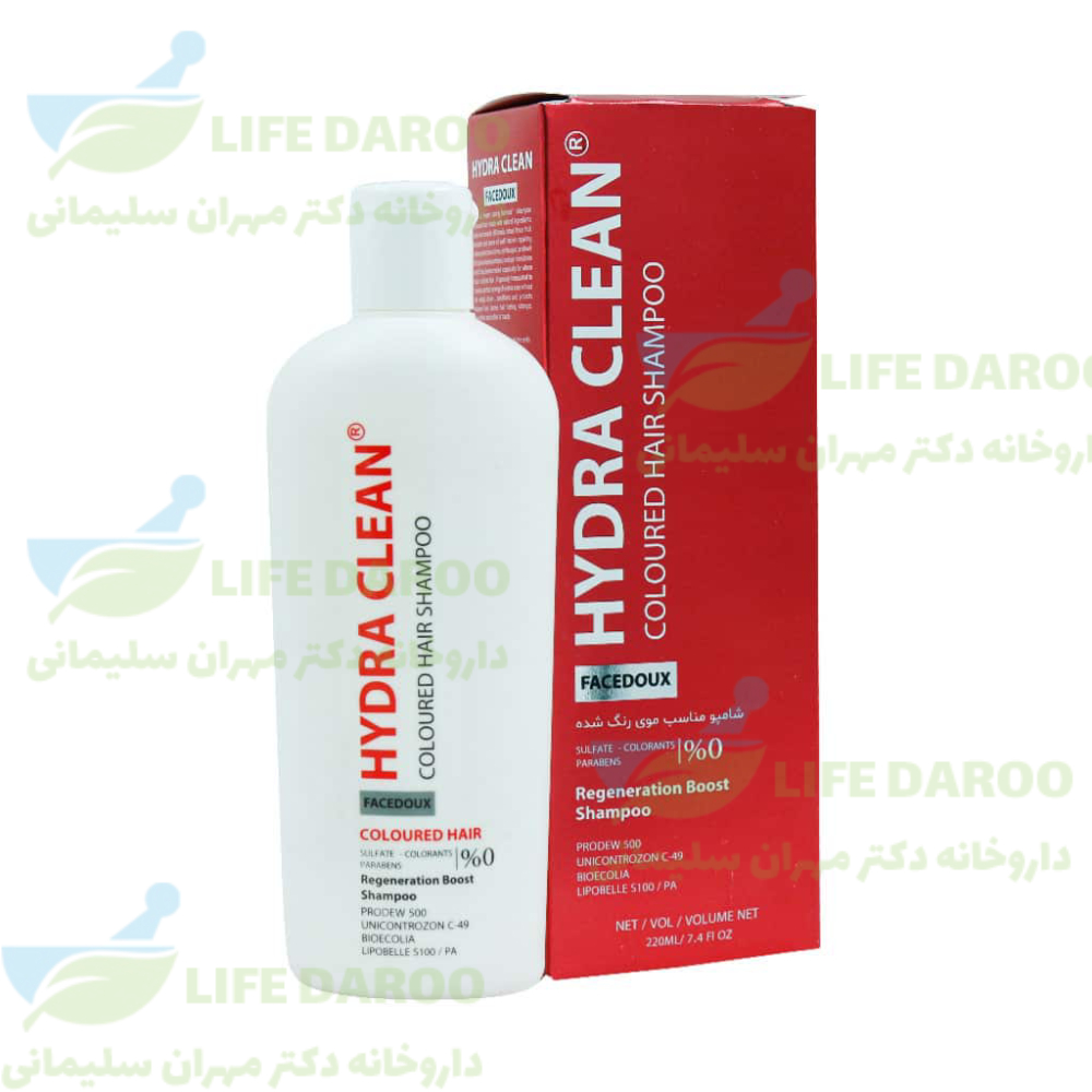 شامپو موی رنگ شده فاقد سولفات هیدراکلین فیس دوکس