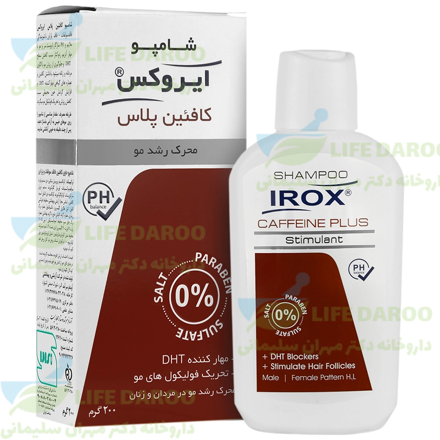 شامپو کافئین پلاس موهای دارای ریزش ایروکس
