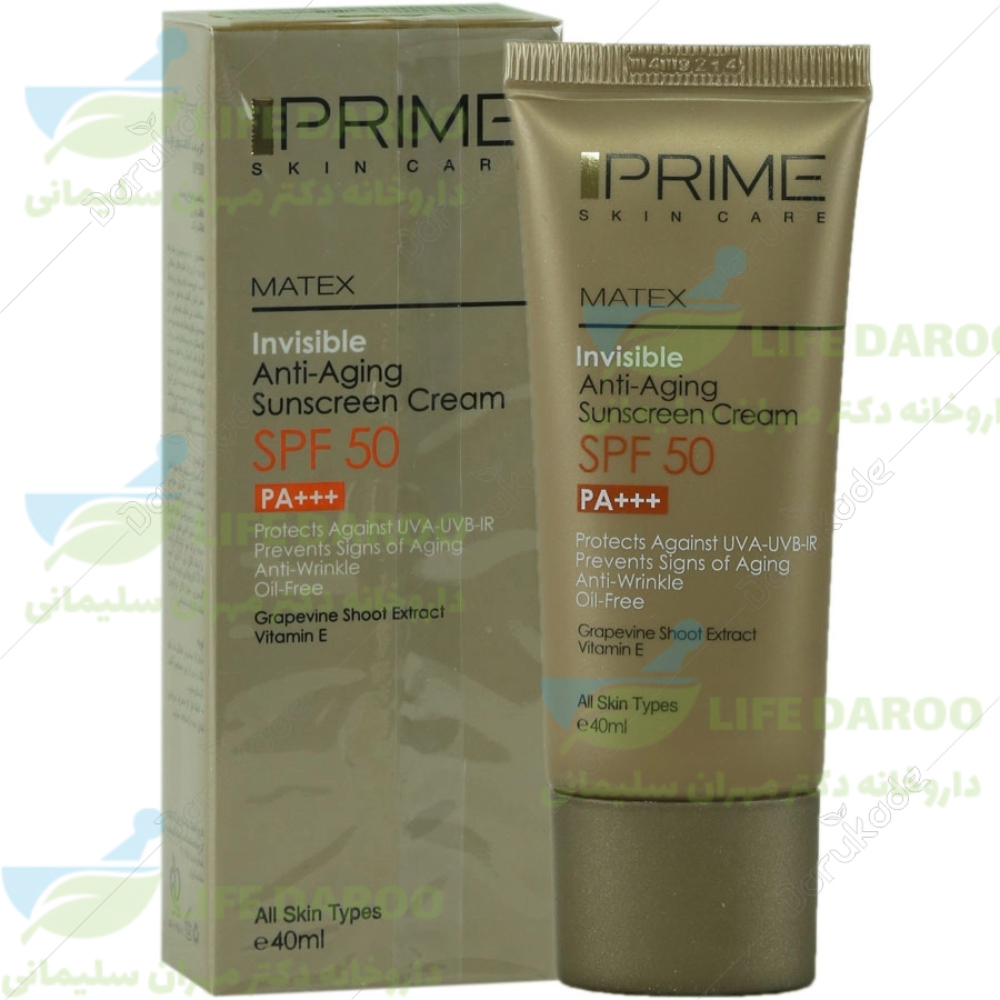کرم ضد آفتاب رنگی جوان کننده SPF50 پرایم