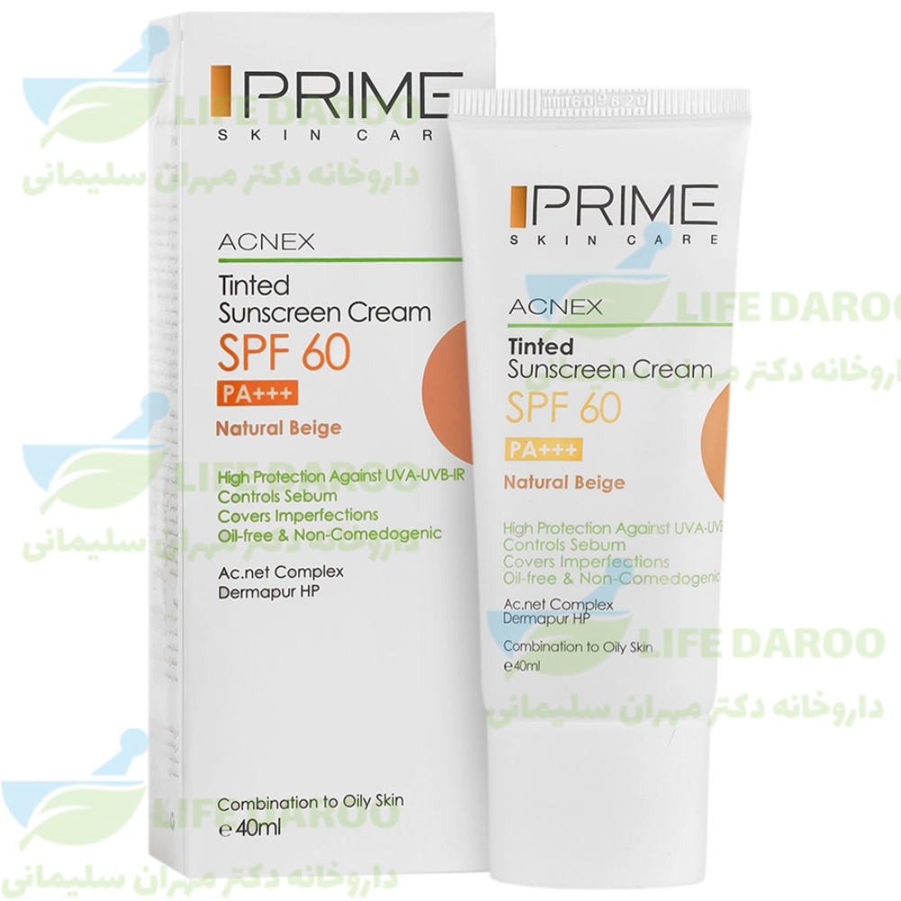 کرم ضد آفتاب رنگی SPF60 پرایم