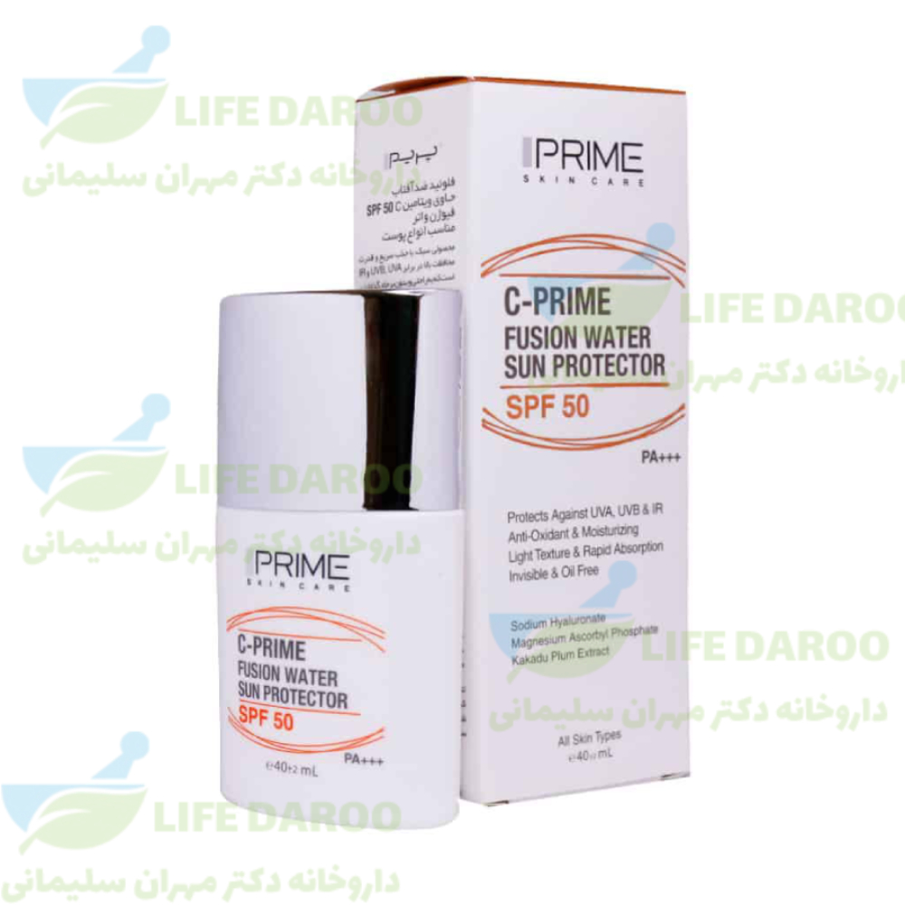 فلوئید ضد آفتاب ویتامین سی فیوژن واتر spf50 پرایم