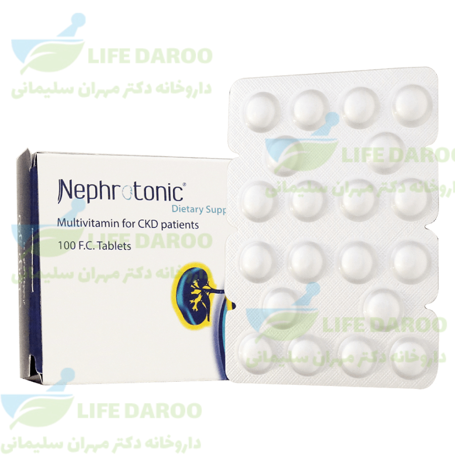 قرص مولتی ویتامین نفروتونیک بیماران کلیوی ۱۰۰ عدد زهراوی